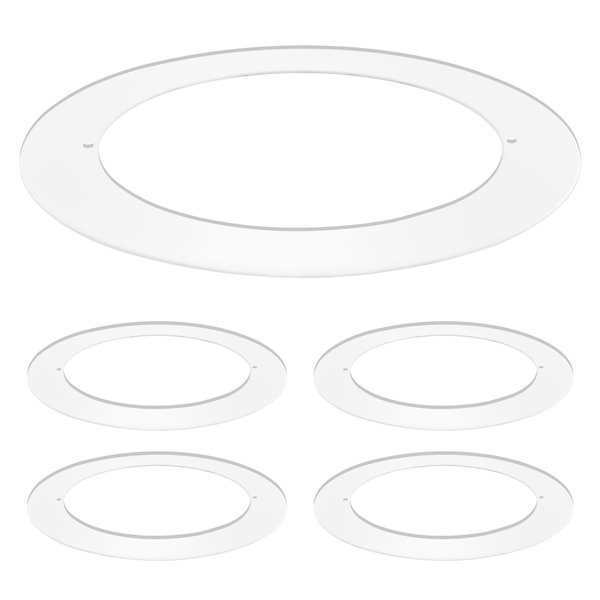 Luxrite Goof Trim Ring for 4 Inch Ceiling Lightss Outer Diameter 5.75" Inner Diameter 4.25" Metal 4-Pack LR41021-4PK